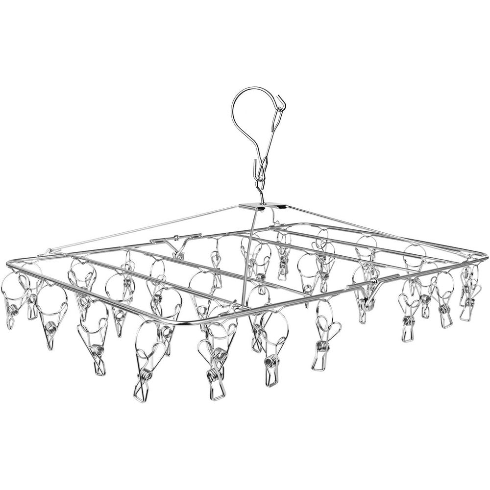 Baby Clothes - Stainless Steel 52-Clip Laundry Drying Rack