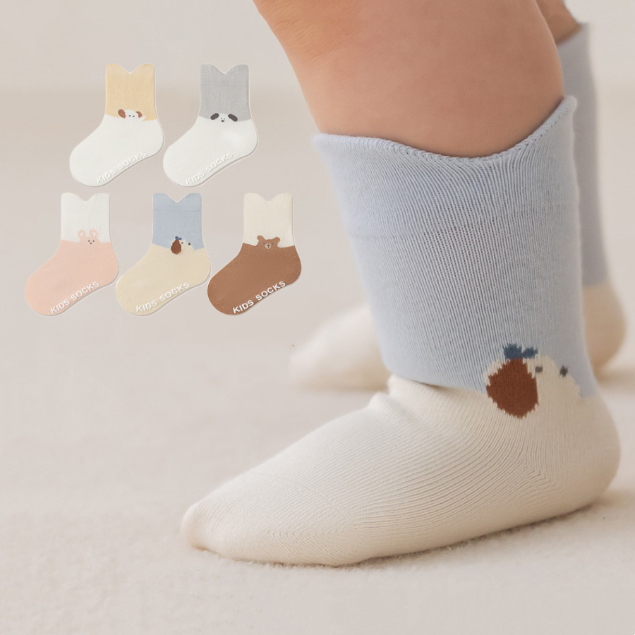 Unisex Baby Socks Non Slip - Newborn Baby Floor Socks Cartoon Animal