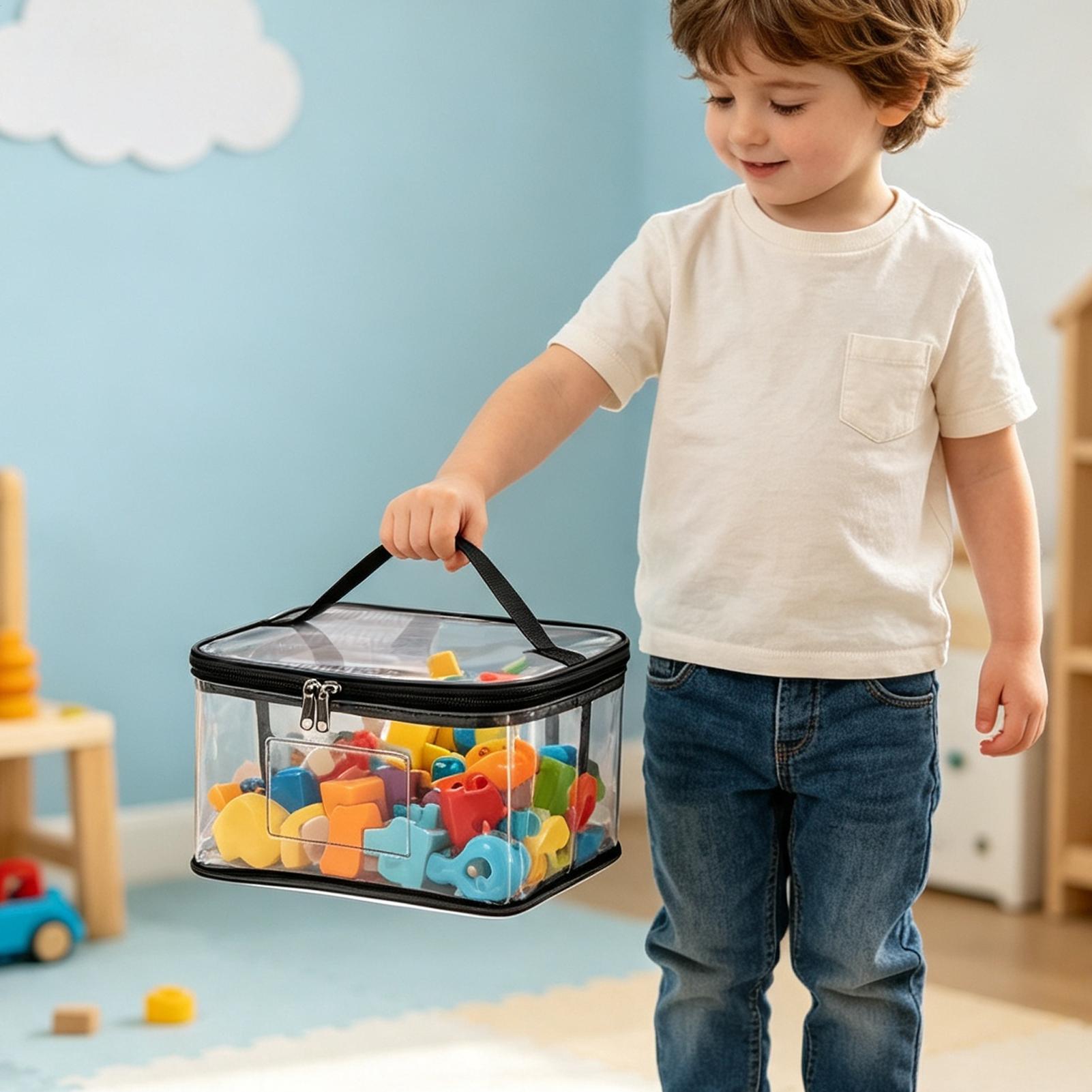 Clear Toy Storage Bags 6 Piece - Nursery 评论和价格