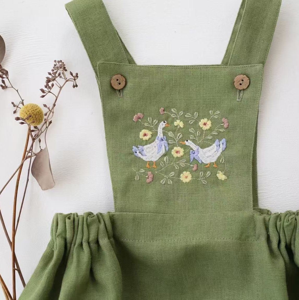 Countryside Style 2026 Summer  - Baby Summer Linen Sleeveless Jumpsuit 评论和价格