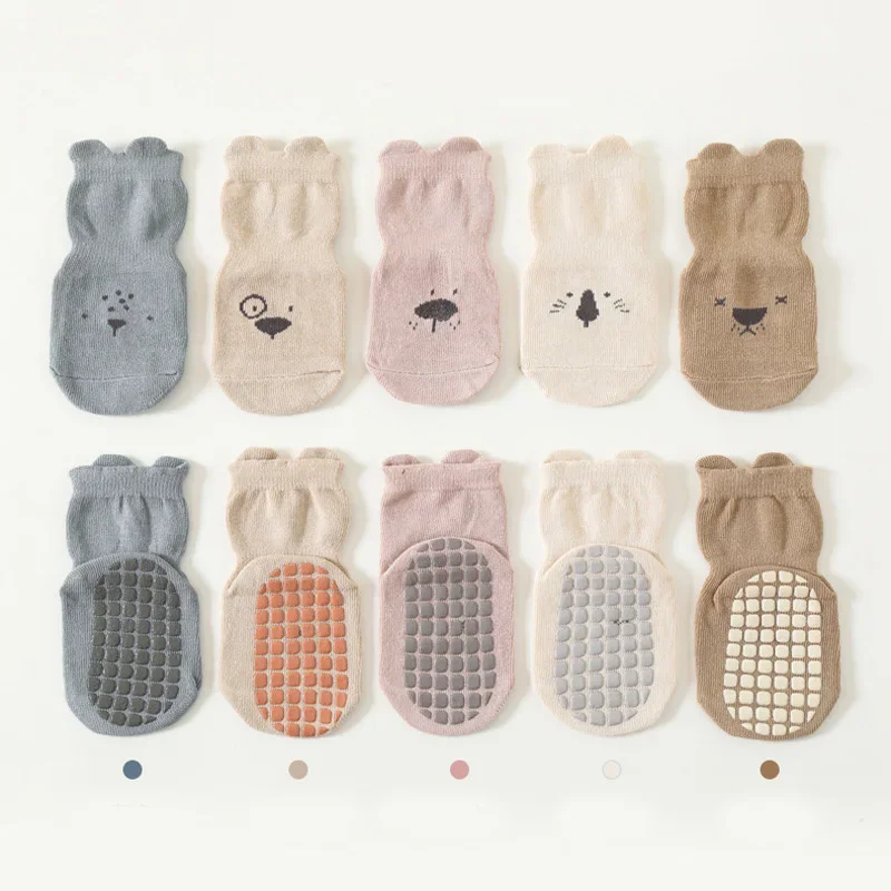 3/5 Pairs Baby Adorable Animal - Unisex Baby Socks Non Slip 评论和价格