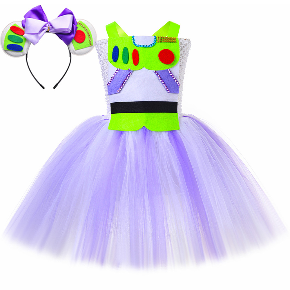 Girls Buzz Lightyear Costume T - Toddler Girl Tulle Party Dress 评论和价格