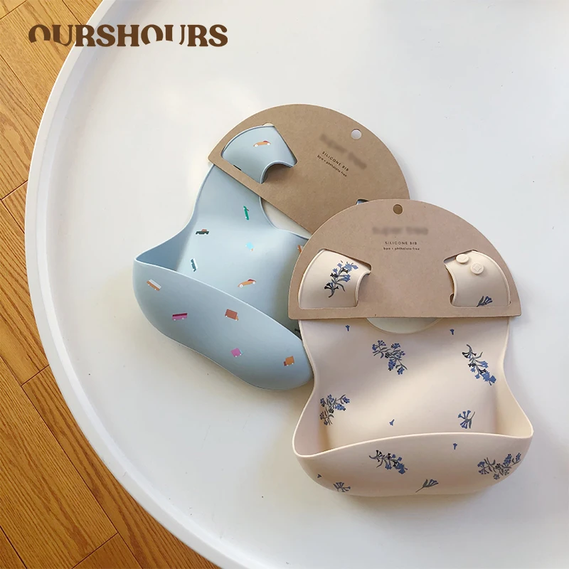 Baby Bibs Ins Style Print Wate - Waterproof Baby Bibs Silicone 评论和价格