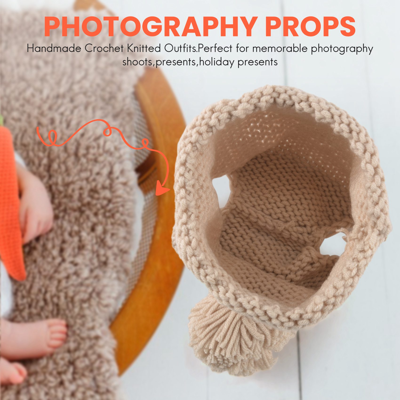 ABJA-Newborn Baby Photography  - Infant Photography Props Outfit 评论和价格