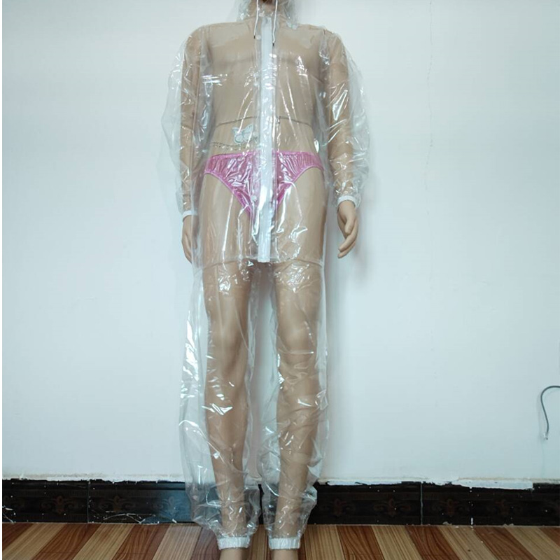 Sexy PVC Transparent Zipper Pl - Diapering 评论和价格