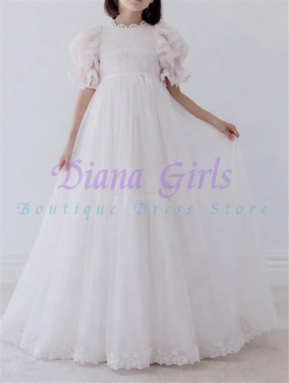 Elegant Flower Girl Dress Pink - Toddler Girl Tulle Party Dress 评论和价格