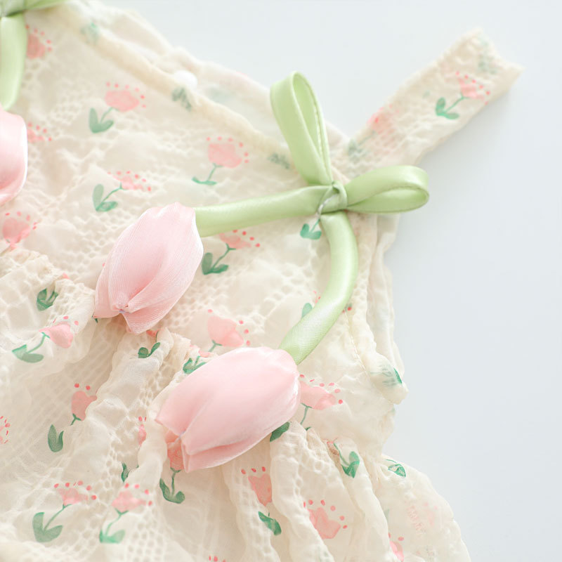 2026 Baby Girl Summer Princess - Newborn Baby Girl Romper Floral 评论和价格