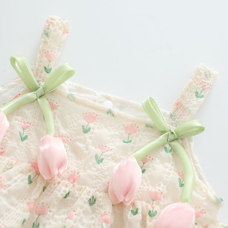2026 Baby Girl Summer Princess - Newborn Baby Girl Romper Floral 评论和价格