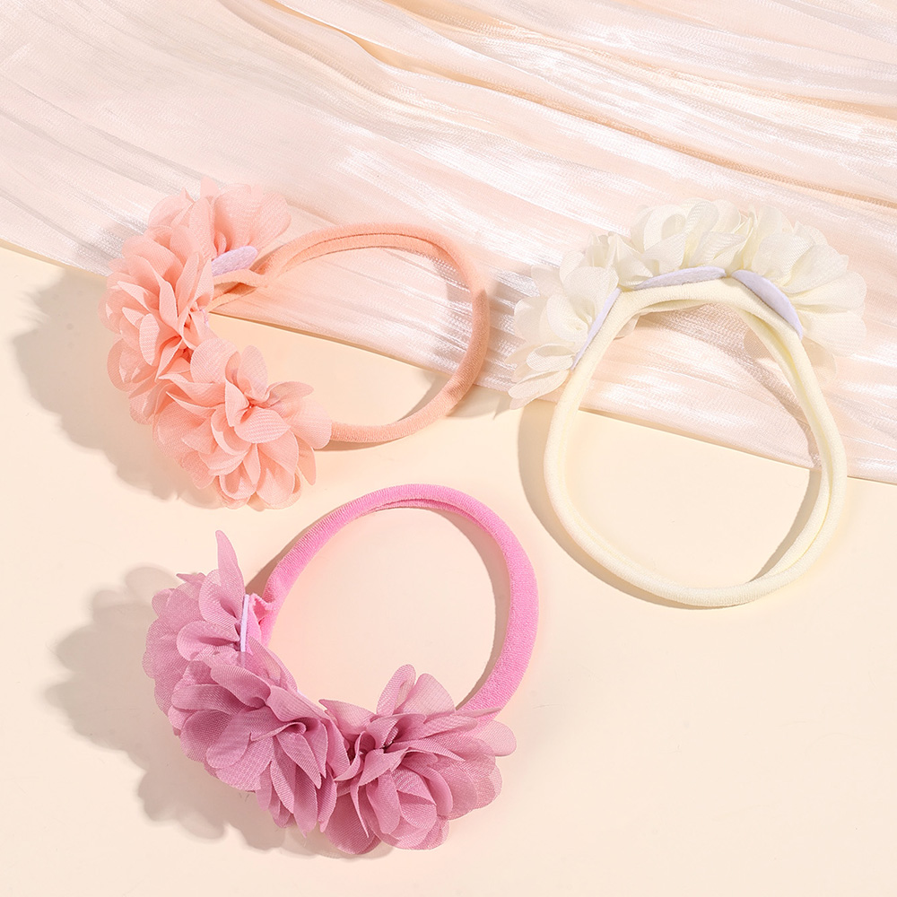 3Pcs Chiffon Flower Headbands  - Baby Gear 评论和价格