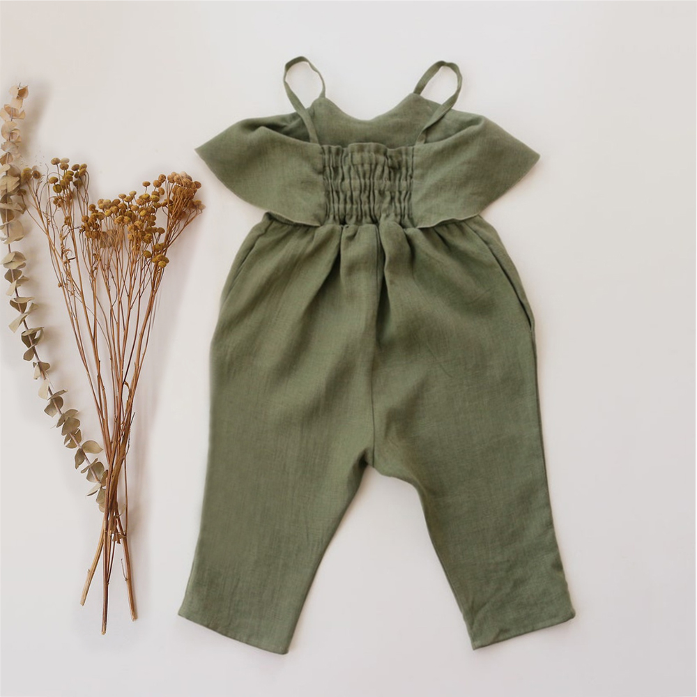 Baby Girl Summer Clothes Baby  - Baby Summer Linen Sleeveless Jumpsuit 评论和价格