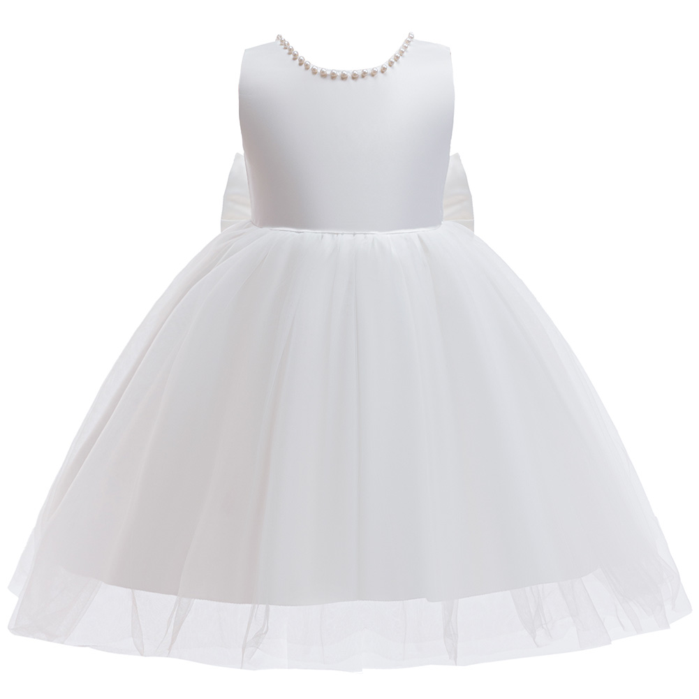 Girls Elegant White Communion  - Toddler Girl Tulle Party Dress 评论和价格
