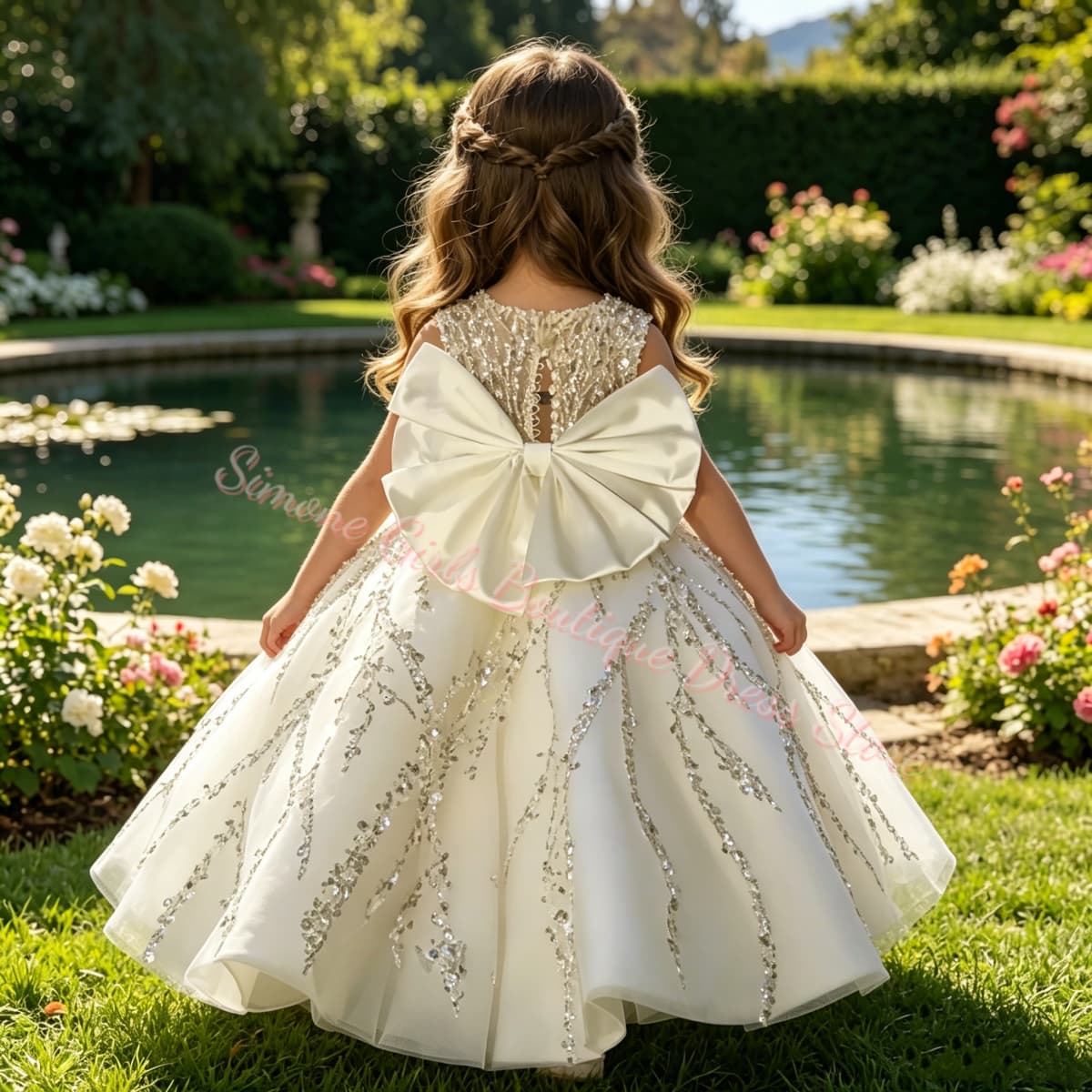 Flower Girl Dress Luxury Beade - Toddler Girl Tulle Party Dress 评论和价格