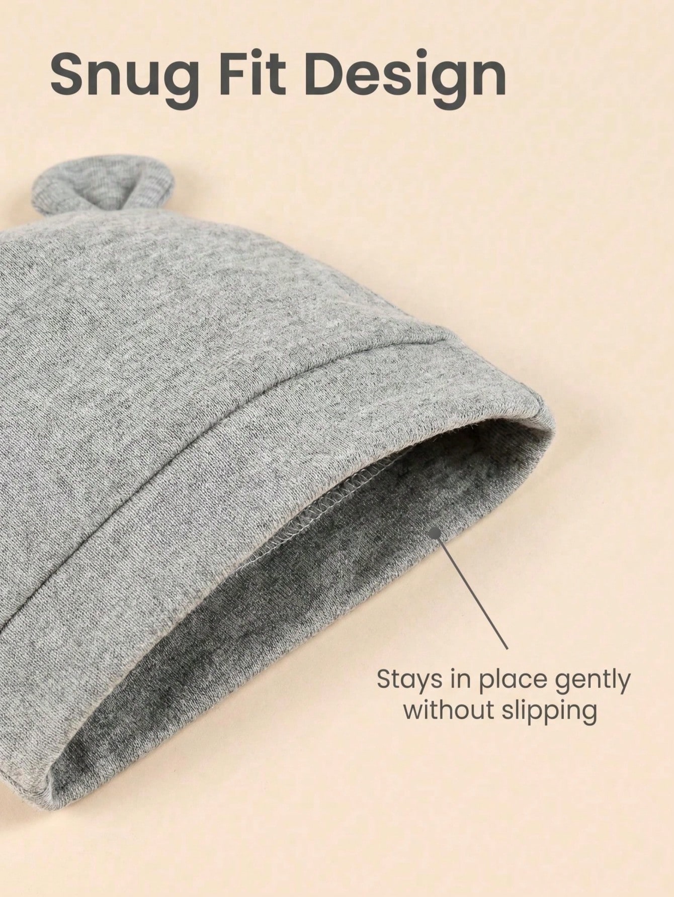 3-Pack Newborn Solid Color Sin - Infant Beanie Hat With Ears 评论和价格