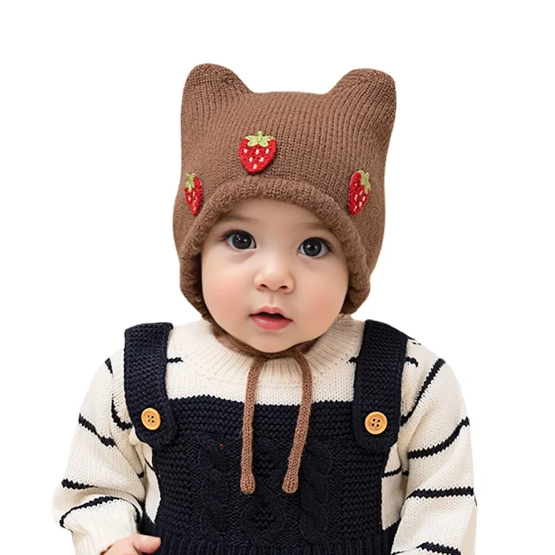 New Autumn Winter Baby Girl Ha - Infant Beanie Hat With Ears 评论和价格
