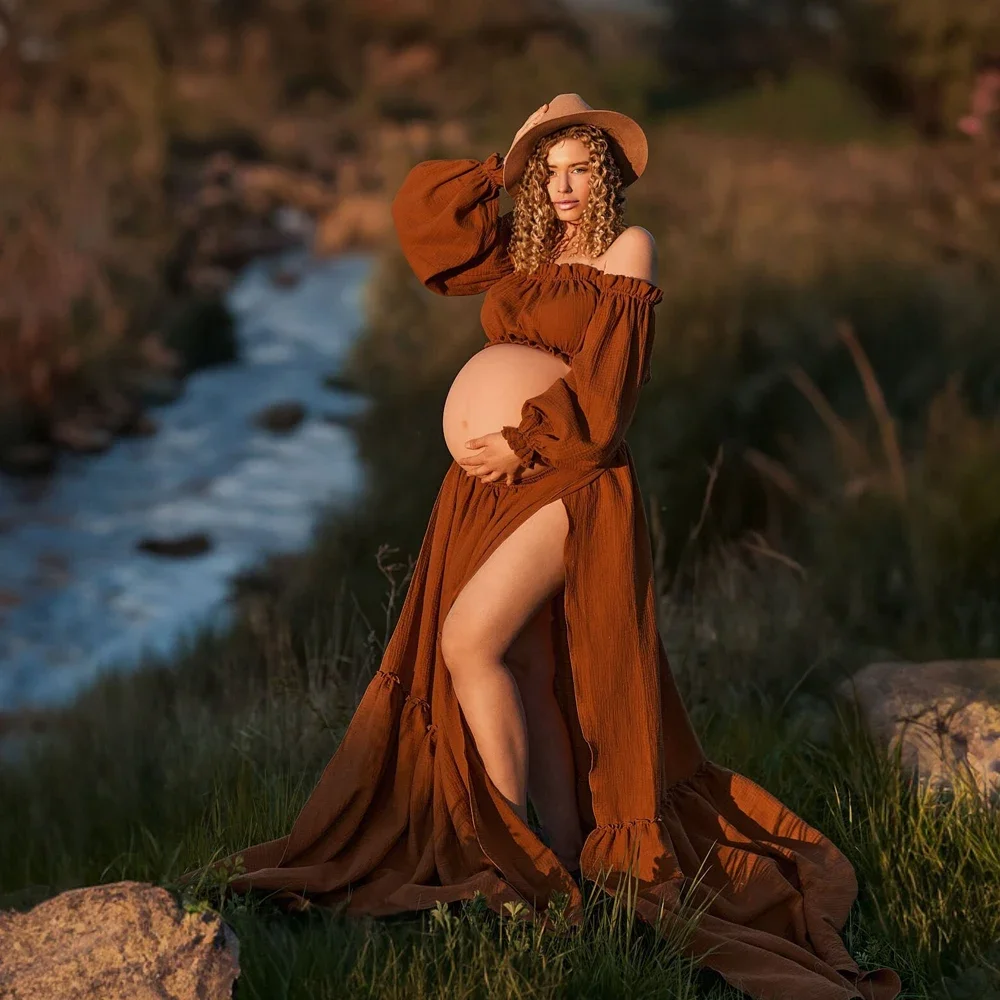 Sexy Off Shoulder Retro Matern - Maternity Wear 评论和价格