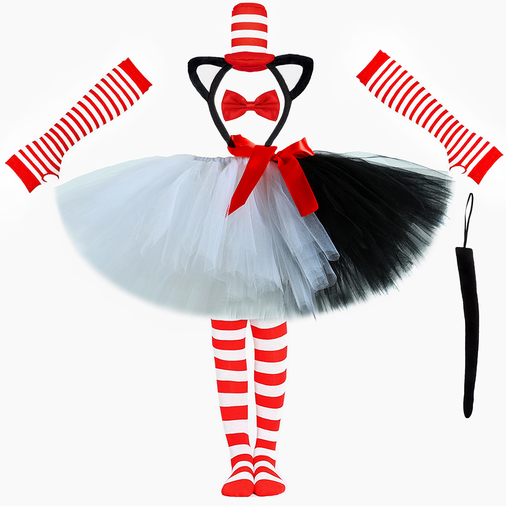 Black & White Girls Tutu Skirt - Toddler Girl Tulle Party Dress 评论和价格
