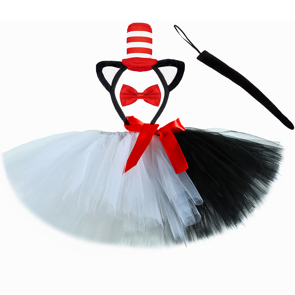 Black & White Girls Tutu Skirt - Toddler Girl Tulle Party Dress 评论和价格