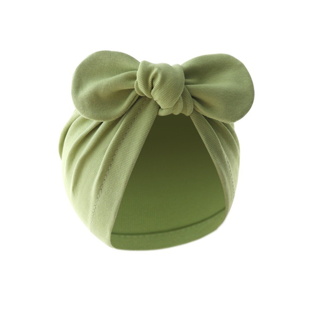 Cute Flower Knot Hat Cotton So - Infant Beanie Hat With Ears 评论和价格