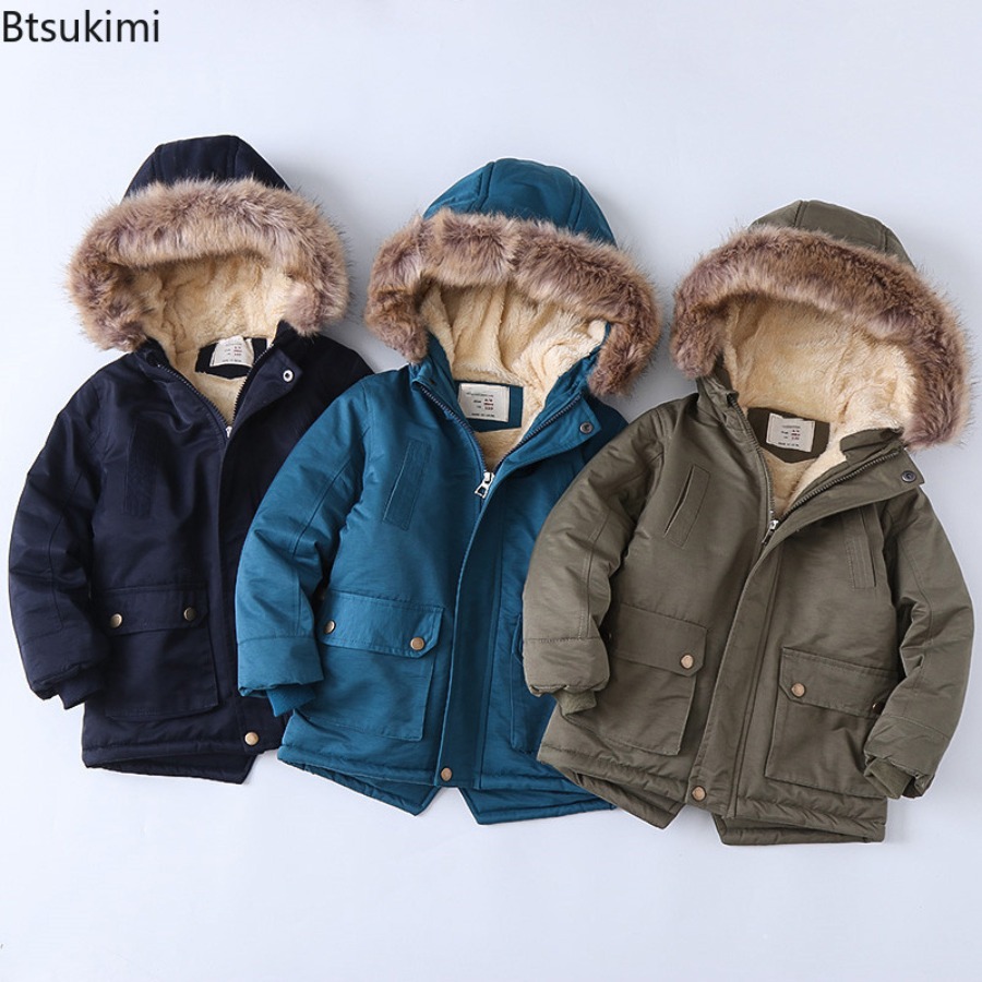 Children's Fleece-lined Coats  - Toddler Boy Winter Fleece Jacket 评论和价格